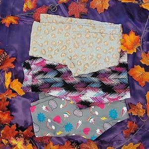 Bundle of fun colorful leggings.